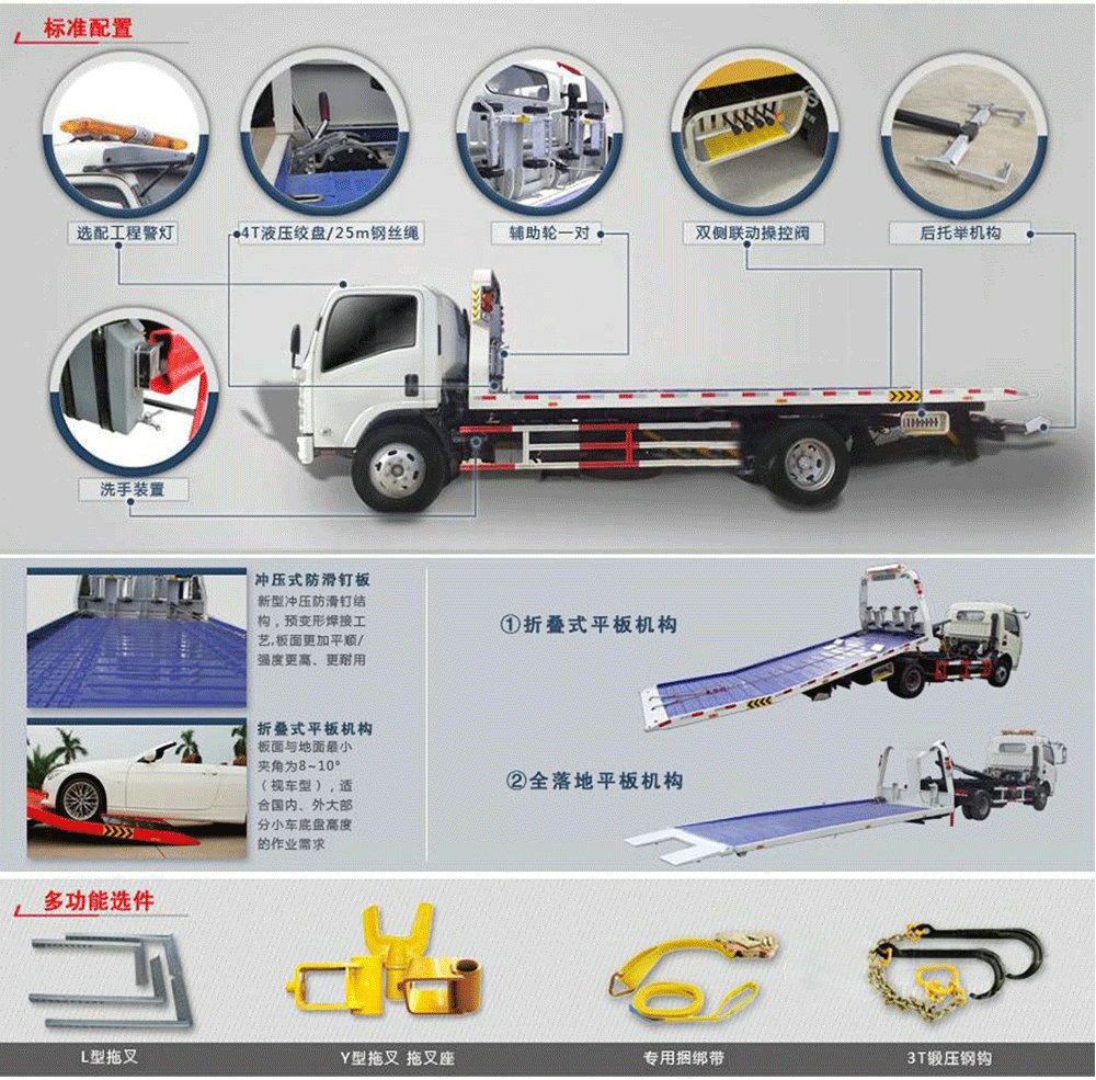 五十鈴CLW5070TQZQ5一拖二清障車(chē)_12